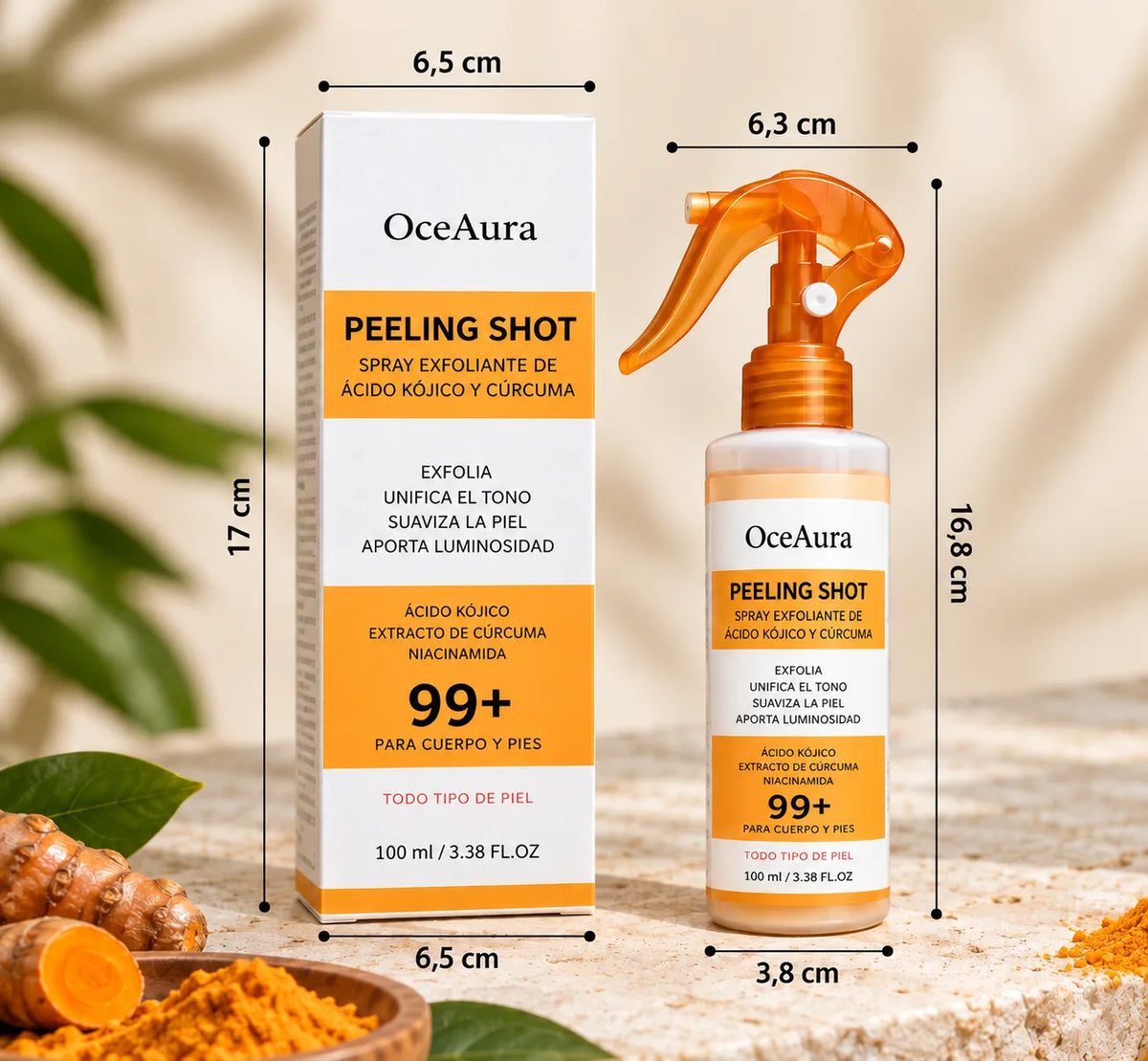 Brightening Body Scrub with Kojic Acid and Turmeric